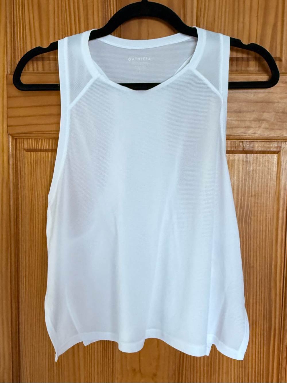 Athleta White Performance Tank, Size Large